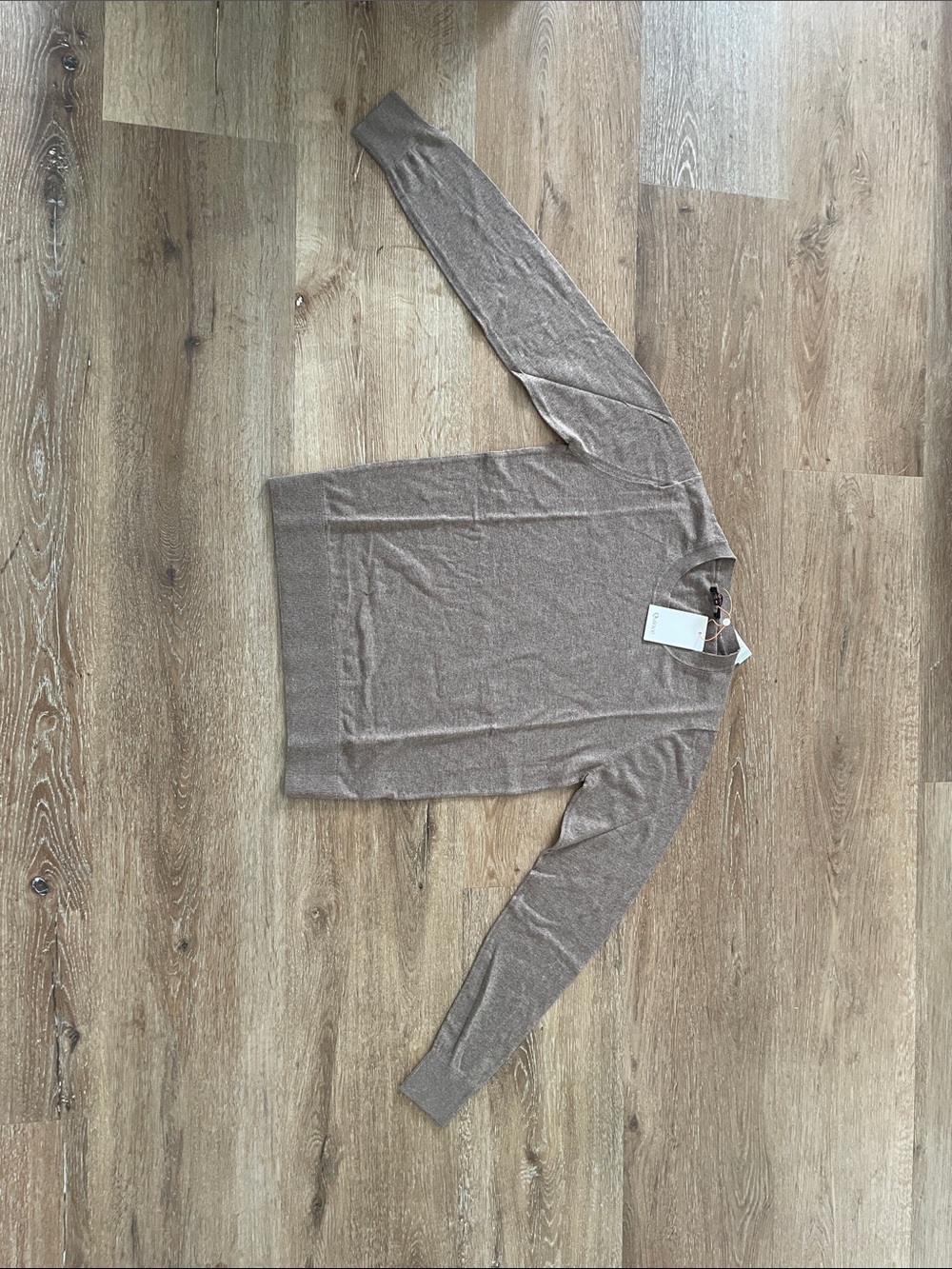 Quince Taupe Crewneck Sweater